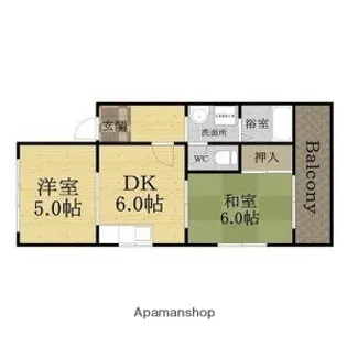 リブ南塚口【2階】の間取り