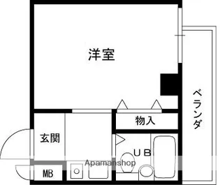 シェルプール弐番館【216号室】の間取り