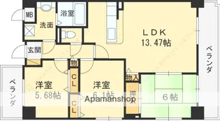 リフレ21【403号室】の間取り