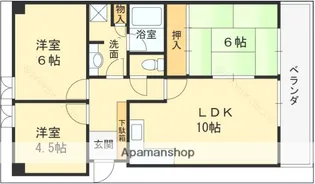 パインハイツ甲子園【3階】の間取り