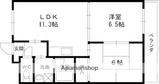 プロスペール門戸【2階】の間取り