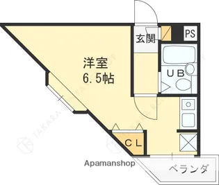 WAGAYA門戸厄神【3階】の間取り