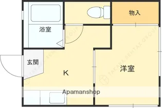 エルミタージュ甲陽園【101号室】の間取り