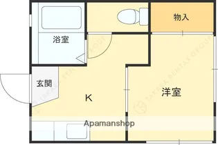 エルミタージュ甲陽園【201号室】の間取り
