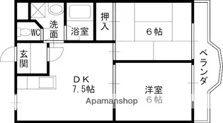 ヴィライーストサイド夙川【3階】の間取り