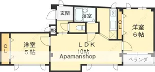 サンロイヤル神垣【202号室】の間取り
