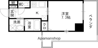 西宮北口プライマリーワン【6階】の間取り