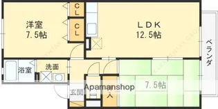 イーストハイム【1階】の間取り
