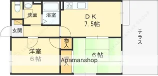 ハミング門戸【1階】の間取り