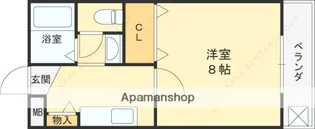 青木町ユーミンフラッツ【202号室】の間取り