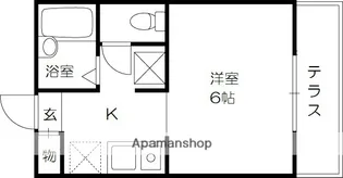 兵庫県西宮市甲子園町【アパート】の間取り