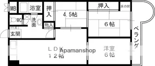 東朋第一マンション【607号室】の間取り