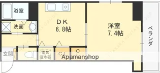 瑠璃甲東園【310号室】の間取り