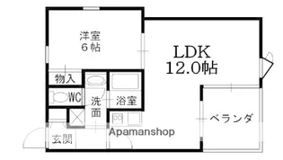 ア・コテ・ドゥ・シェヌ夙川【1階】の間取り
