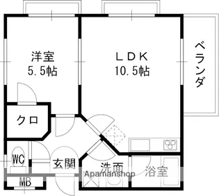 青楓館【1階】の間取り