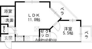 青楓館【3階】の間取り