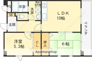 エクリュⅡ【3階】の間取り
