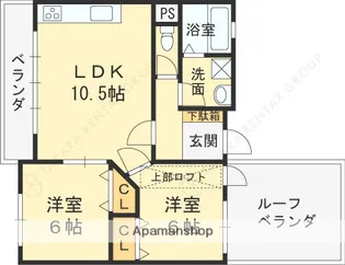 ルクール【2階】の間取り