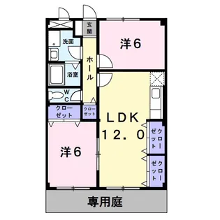 フリーダム常吉【1階】の間取り