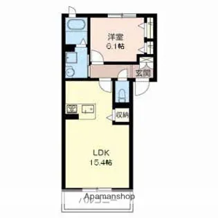 MAST COURT 丸橋 A棟【205号室】の間取り