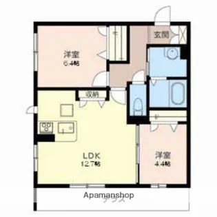 MAST COURT 丸橋B棟【107号室】の間取り