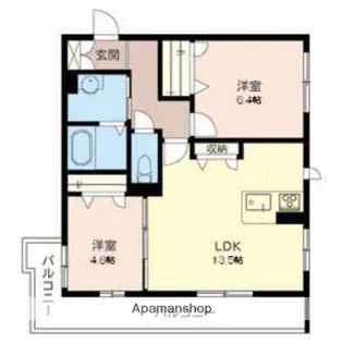 MAST COURT 丸橋B棟【301号室】の間取り