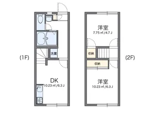 レオパレス広田【104号室】の間取り