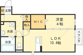 Brama甲東【2階】の間取り