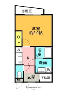 ボヌール津田駅前 B棟【1階】の間取り