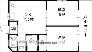 兵庫県西宮市上甲子園3丁目【マンション】の間取り