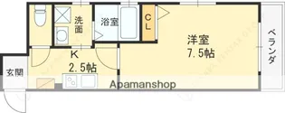 クラウド西宮北口【302号室】の間取り