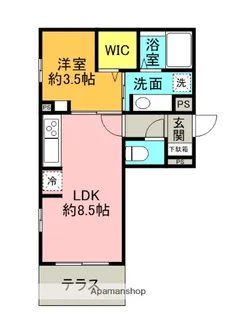 兵庫県西宮市松原町【アパート】の間取り