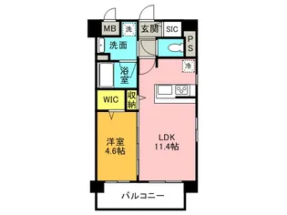 グランアーブル西宮【6階】の間取り