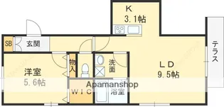 ホワイトホーク【2階】の間取り