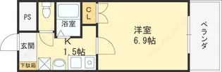 パークモダン高井田【6階】の間取り