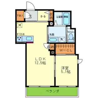 マシコット瓦林【2階】の間取り