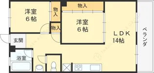 兵庫県西宮市小松北町2丁目【マンション】の間取り