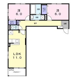 フレアードル【2階】の間取り