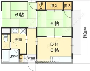 ビアンディールⅡ【101号室】の間取り