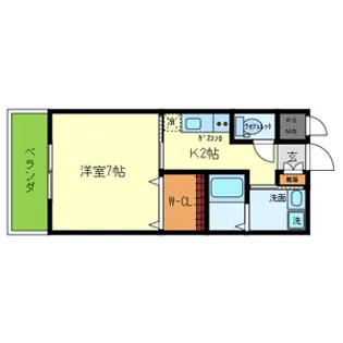 ドエル小松SOUTH【101号室号室】の間取り