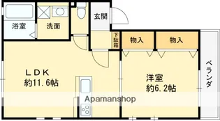 パラドール宝塚【1階】の間取り