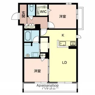 ECRAGE西宮【303号室】の間取り