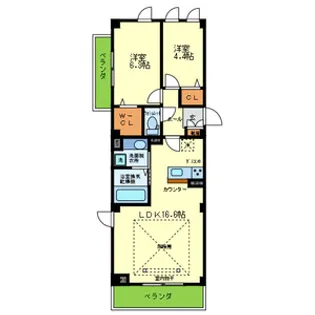 JADE ASHIYA(ジェイド アシヤ)【501号室号室】の間取り