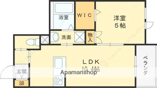ヘーベルガーデン松山町【205号室】の間取り