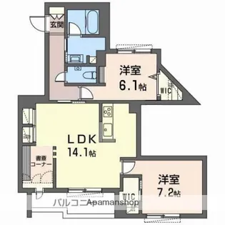 シャーメゾン甲子園口エスポアール【201号室】の間取り
