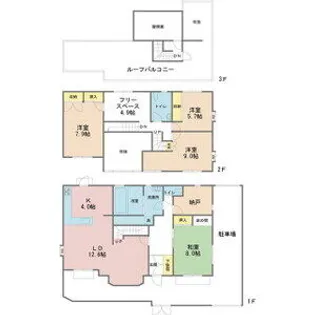 兵庫県尼崎市武庫之荘本町2丁目【一戸建】の間取り