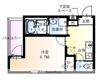 フジパレス立花駅西2番館【1階】の間取り