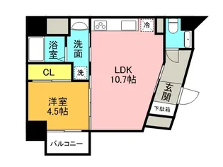 アバンドール甲子園口【4階】の間取り