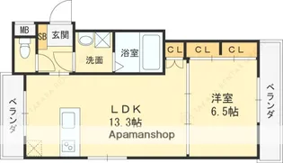 ハッピーホームレジデンス夙川公園【2階】の間取り