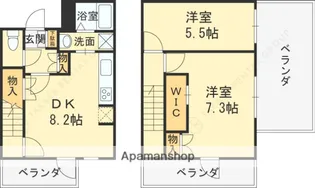 レジディア甲東園【4階】の間取り